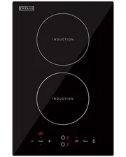 Empava 12 Inch Electric Induction Cooktop Smooth Surface with 2 Burners 120V,...
