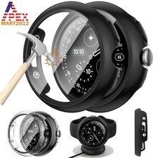 1-2 Pack Case Screen Protector Shockproof Cover for Google Pixel Watch 4 41/45mm
