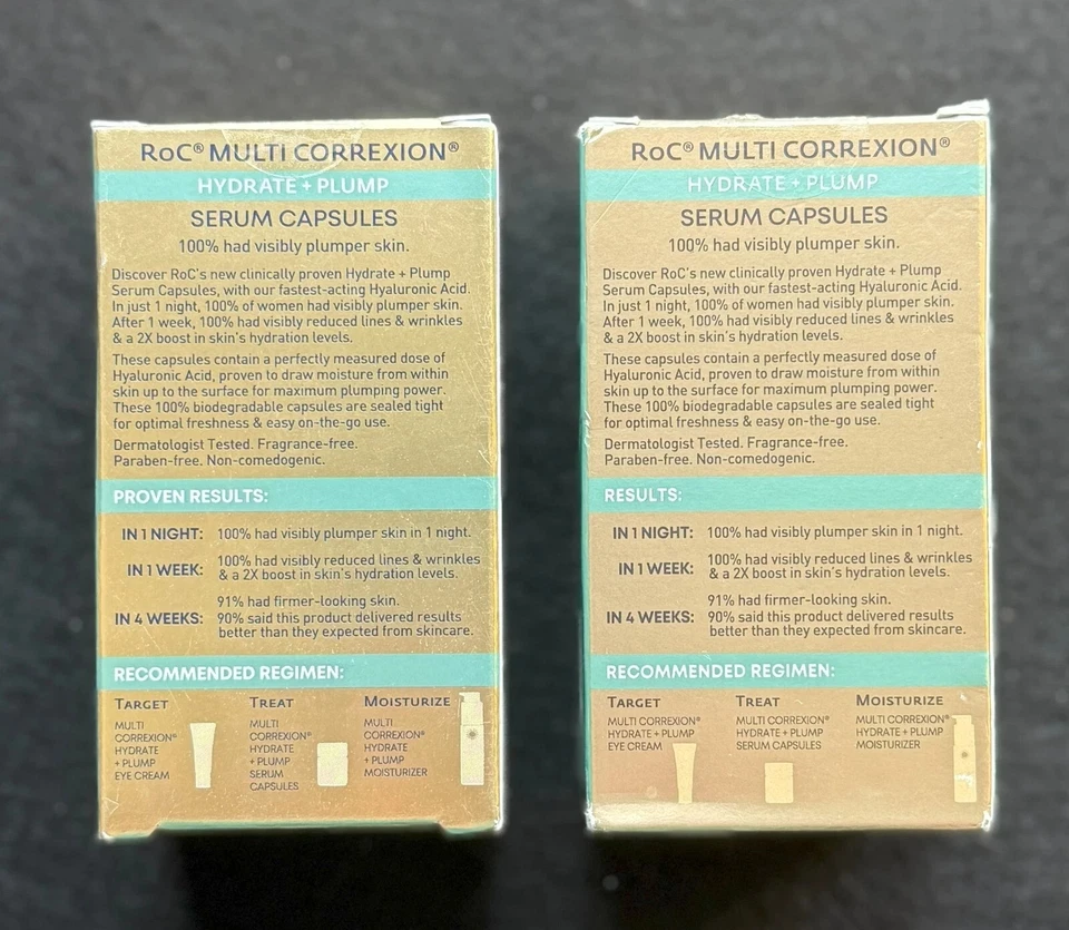2 Pack RoC Multi Correxion Hydrate + Plump Serum Capsules, 60 Ct Ea - Image 2 of 3