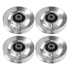 4pcs Fitness Pulley, 90mm Aluminum Alloy Cable Pulley Wheels For Exercise