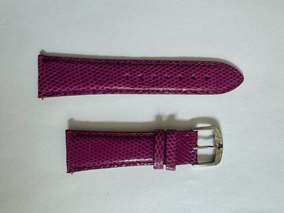 Jacques Lemans  Purple Genuine Lizard band strap 22mm Made in USA