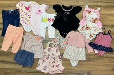 LOT of 3/6 Months Baby Girl Clothes 15 Items Spring Summer Dress Shorts Pant Set