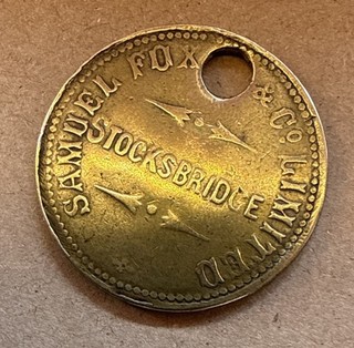 Pit Check Reads ‘ Stocksbridge Samuel Fox & Co. Limited 3364’ Quality Rare Token