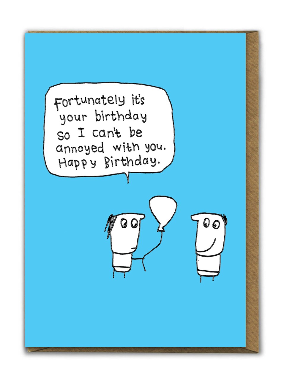Funny Birthday Card Cute Quirky Cartoon Humour Witty Amusing Silly Illustration