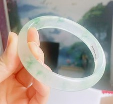 Certified Ice green Burma Natural 68.6mm A Jade jadeite Circle Bangle 4964