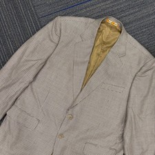 Richard Harris Houndstooth Blazer Men's 46R Silk Wool Blend Vintage