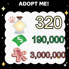 ADOPT 320-500 AGE UP POTIONS 190K BUCKS 3-4 MILLION GINGERBREAD - Free Pets 