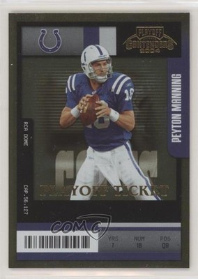 2004 Playoff Contenders Playoff Ticket 135/150 Peyton Manning #45 HOF 00ka