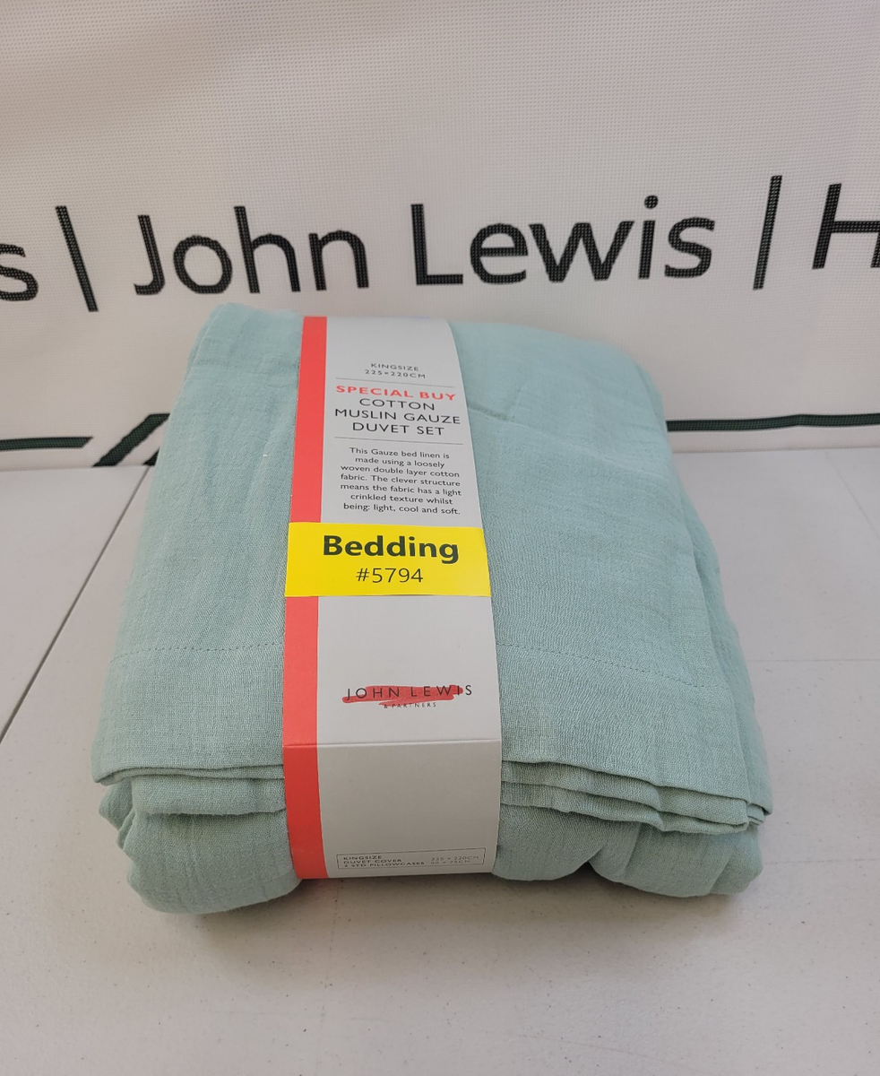 John Lewis Special Buy Muslin Gauze Duvet Cover Set, King, Tuscan