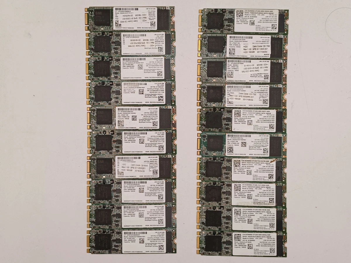 Intel M.2 Interface 180 GB Storage Capacity Solid State Drives for
