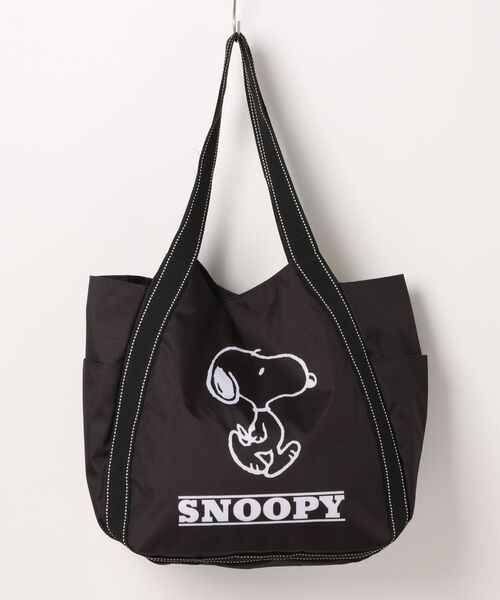 Peanuts Snoopy Balloon Tote Bag Black Large Capacity Japan New | eBay