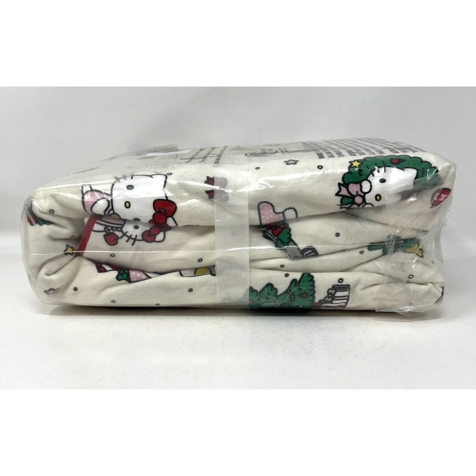 Pottery Barn подросток Hello Kitty фланель полный королева пододеяльник Рождество красный банты - Изображение 4 из 4