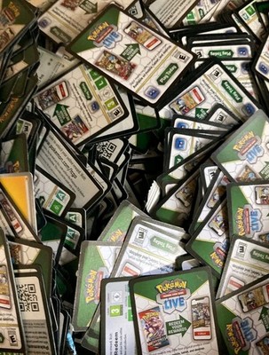50 Pokemon TCG Online Code Cards Mixed Assortment, Unused/Scannable