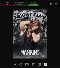 VIDEOGAME Topps WWE Slam 25 - MAIN EVENT FRIGHT CLUB Base - MANKIND