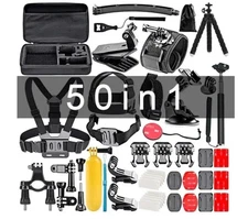50 Pcs For Gopro Hero 10 11 12 8 7 6 5 Accessory Kit Bundle Chest Head Mount