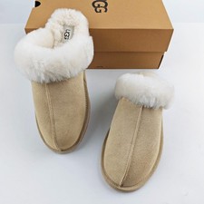 UGG Scuffette II Sand Slippers Sheepskin Warm Women's Shoes US 6-11 With Box