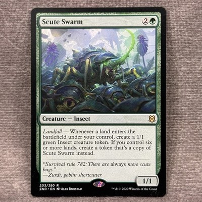 MTG Scute Swarm Zendikar Rising ZNR #203 Non-Foil LP Magic Card