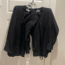 Lot of 2 CM Almy men  s clergy/priest collarless front pockets shirts