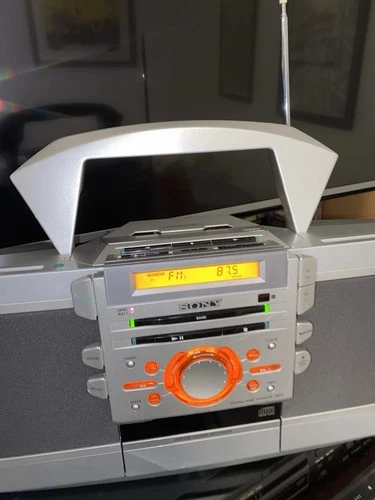 Vintage SONY ZS-D55 Portable Stereo Radio CD Cassette Boombox,  CD PLAYER FAULTY
