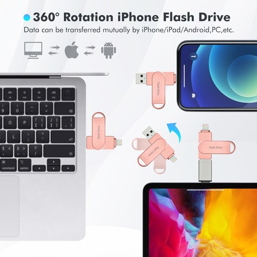 Apple MFi Certified 512GB Photo Stick, Flash Drive for iPhone Memory Stick fo... - Afbeelding 3 van 7