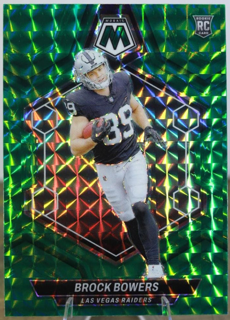 2024 Panini Mosaic - Brock Bowers Mosaic Green RC #313