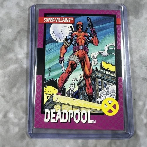 X-Men Marvel Vintage 1992 Impel Card & Top Loader #43 Deadpool