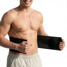 SUYIEYING Umbilical Hernia Belt for Women Men, Abdominal Binder Large, black