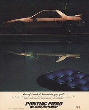 1985 Pontiac Fiero One Of Americas Hottest Hits Goes Gold Vintage Print Ad 1985 Pontiac Fiero One Of Americas Hottest Hits Goes Gold Vintage Print Ad