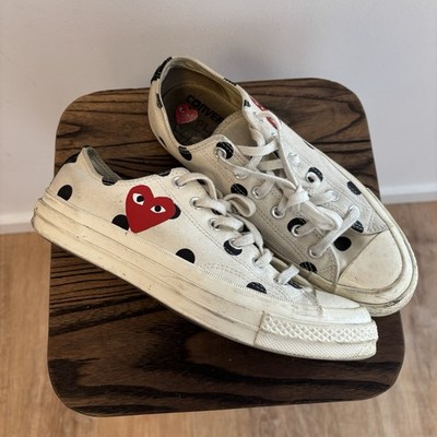Converse Chuck Taylor All Star 70 Ox Comme des Garcons Poka Dot White Size 8