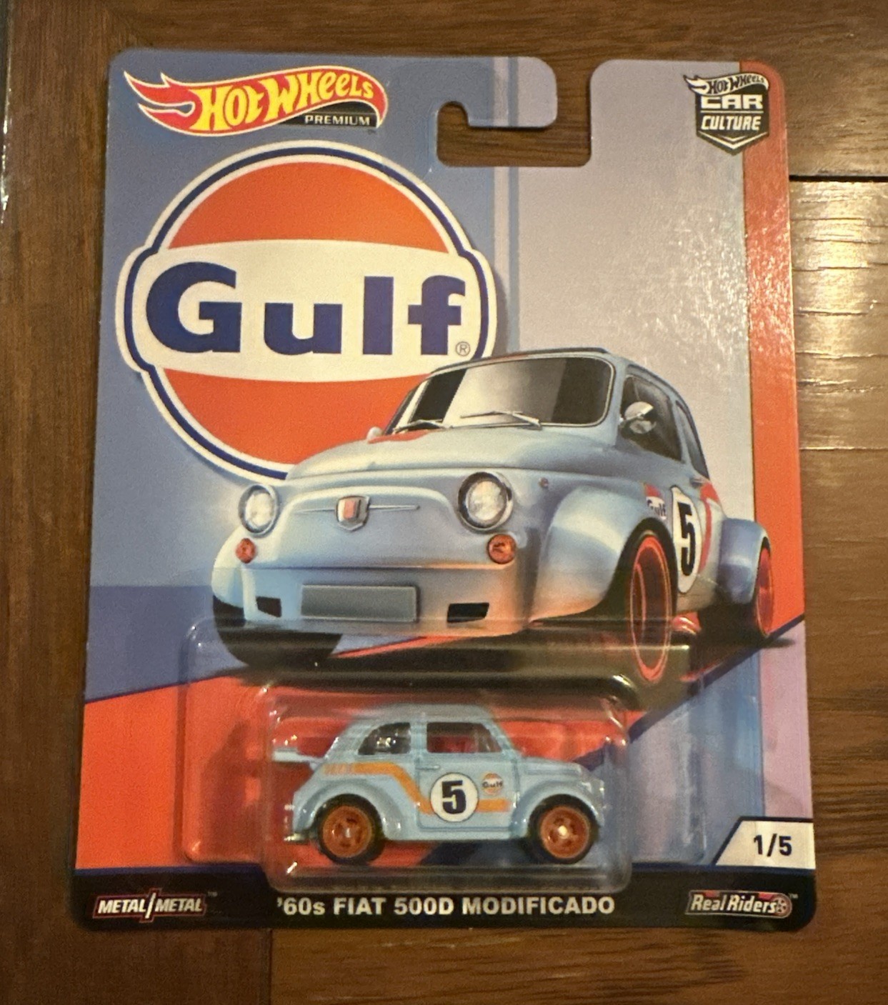 2018 - HOT WHEELS - 60'S FIAT 500D MODIFICADO - GULF - CAR CULTURE - NICE