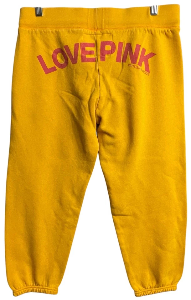 Sudaderas de colección Y2K Victoria’s Secret ROSA amarillo naranja logotipo trasero para mujer hechizo mediano Foto 2 de 4