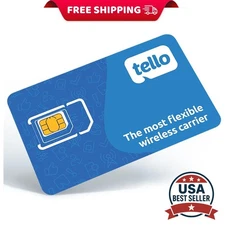 Tello 3-in-1 SIM Kit – BYOP Mobile, US Prepaid with Nationwide Coverage