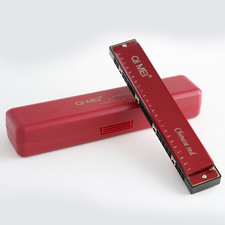 24 hole polyphonic harmonica metal case suitable for beginners as a gift