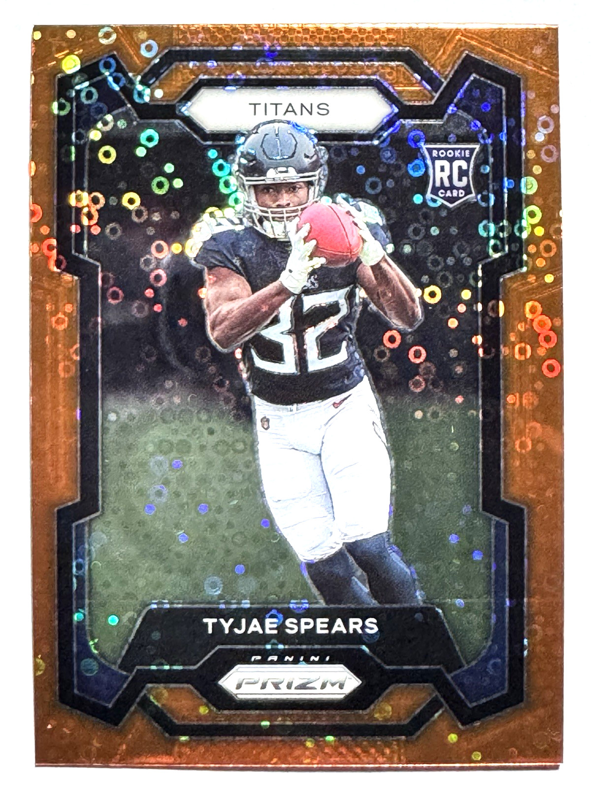 ROOKIE CARD TYJAE SPEARS Titans 2023 Panini Prizm ORANGE DISCO PARALLEL #396