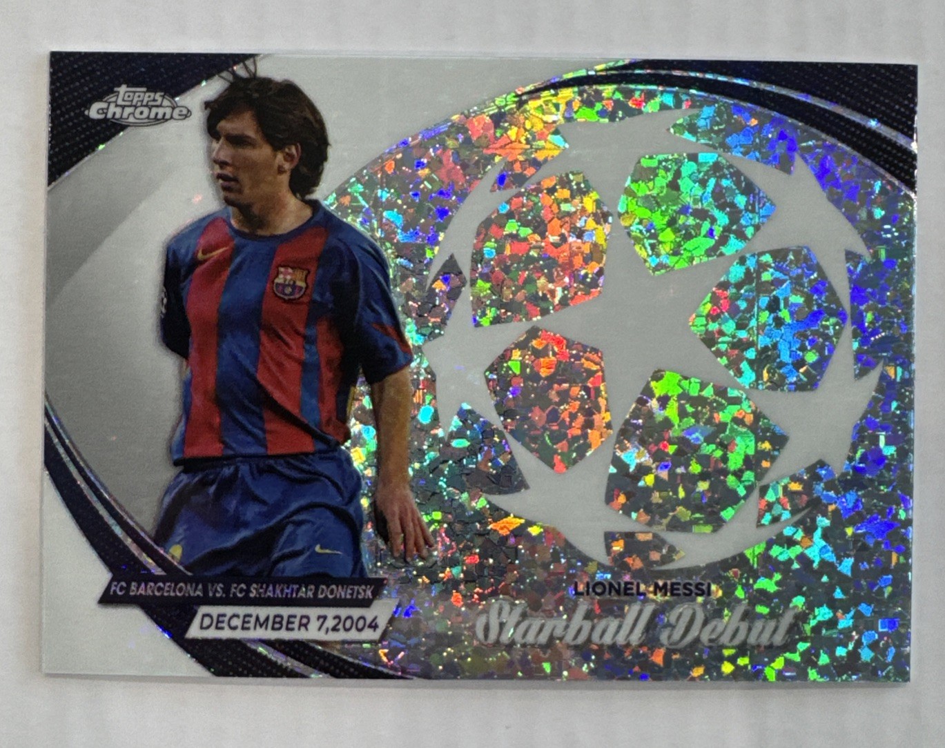2023-24 Topps Chrome UEFA Club Competitions - Starball Debuts Lionel Messi...