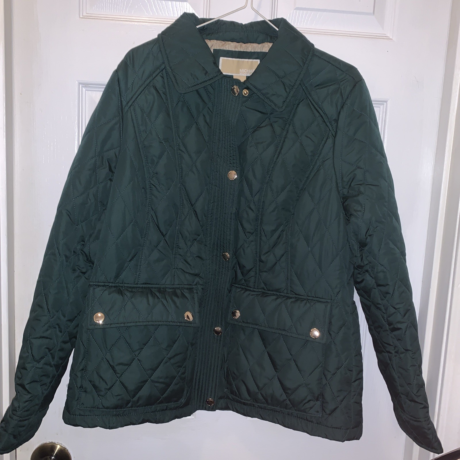 Michael Kors Women&rsquo;s Quilted Jacket Size Medium Green