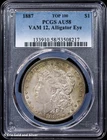 1887-P $1 Morgan Silver Dollar PCGS AU 58 | Top 100, VAM-12, Alligator Eye