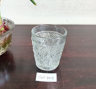 1920 Vintage Klar Tequila Shot Einzigartig Muster Glas Becher Barzubehör Japan