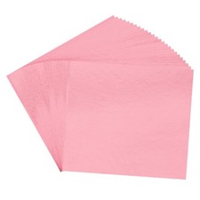 100Pcs 3.7"x3.4" Gold Leaf Sheets Gold Foil Sheet Metallic Leaf Paper Light Pink