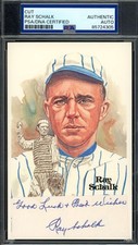 Ray Schalk PSA DNA Coa Signed Perez Steele Cut Postcard Autographed