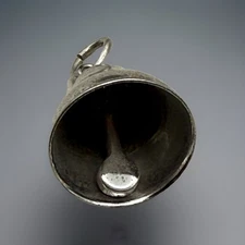 BEAU 925 Sterling Silver Antique Bell Minimalist 3D Mechanical Charm Pendant B5