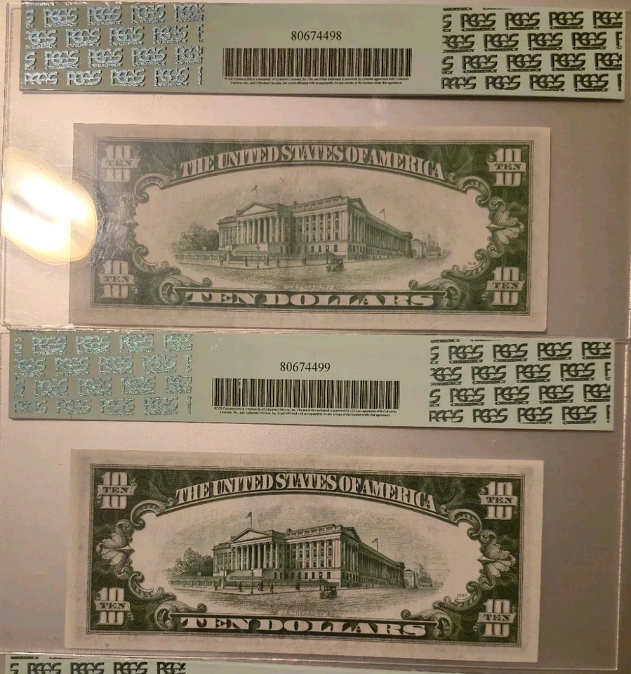 PCGS Dallas FRN $10 1934(M) DGS 58PPQ, 1934-A 53, 1934-B 58, 1934-C WIDE... - Image 3 of 4
