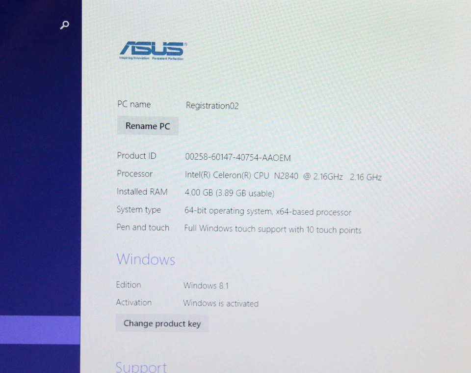 ASUS X200MA Windows 8.1 Touchscreen Laptop 4GB Ram 500GB HDD Intel Celeron READ - Image 2 of 4