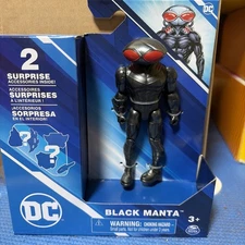 Spin Master DC Comics Black Manta 4" Action Figure + 2 Surprise Accessories -New