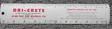 Vintage Metal Advertising Ruler 12 Dri-Crete ...