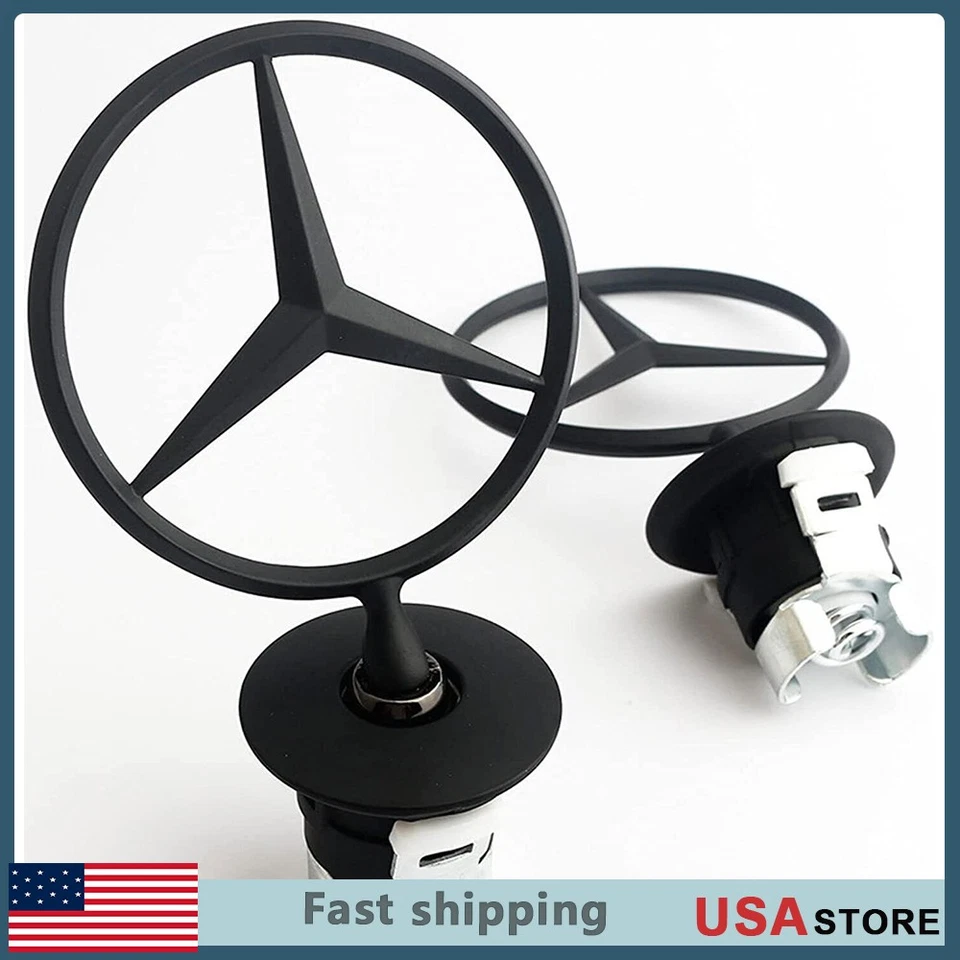 Fit For 2001-2014 Mercedes Benz C E S.AMG Front Hood Oranment Badge Mounted Star — 第 3/4 张图片