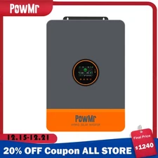 10KW 48V Hybrid Solar Inverter Split Phase 120V/240V Dual MPPT 200A Controller