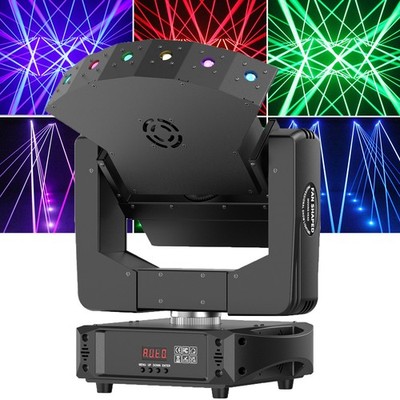 Fan Laser Moving Head Light 6-LED RGB Beam Stage DMX Party DJ Lighting Effect