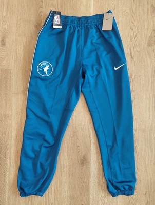 Nike Timberwolves NBA Team Issue Pregame Warmup Tear away Pants Blue Button Up 