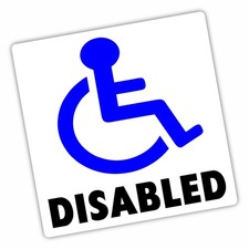 Disabled Logo Sign Text Car Stickers Taxi Minibus Cab Coach Disability Mobility